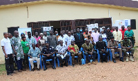 Acting Krachi East Municipal Police Commander, Frank N. Asomaning and others in a group picture