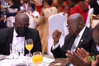 Information Minister Kojo Oppong Nkrumah with President Nana Addo Dankwa Akufo-Addo