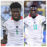 Black Stars players Thomas Partey and Afena-Gyan