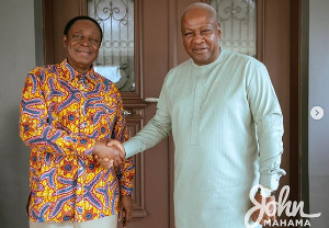 Former President John Dramani Mahama and Dr Kwabena Duffuor