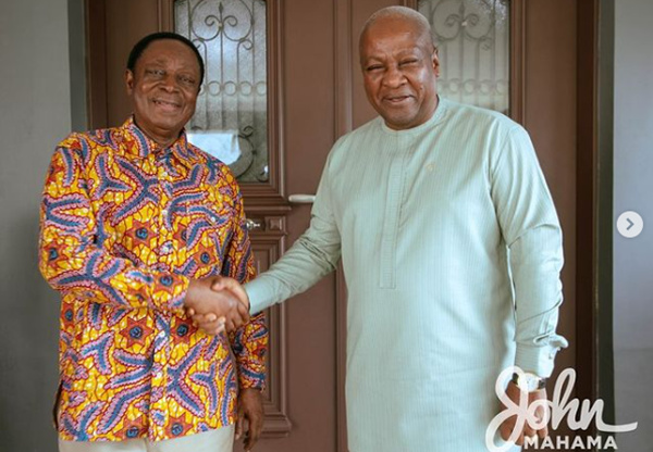 Former President John Dramani Mahama and Dr Kwabena Duffuor