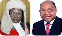 (Chief Justice) Georgina Theodora Woode, (Speaker of Parliament) Prof. Mike Ocquaye