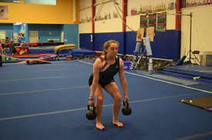 A lady at the gym