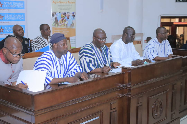 Dr. Mahamudu Bawumia, Vice President (middle) at the event with some officials