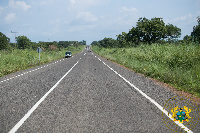 The newly constructed 64km Kete Krachi to Dodiokope Road