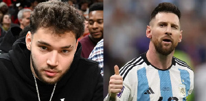 American streamer, Adin Ross and Lionel Messi