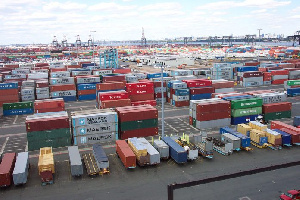 Shipping containers stuck at port