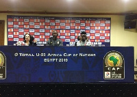 Black Meteors head coach Ibrahim Tanko at pre match against Mali