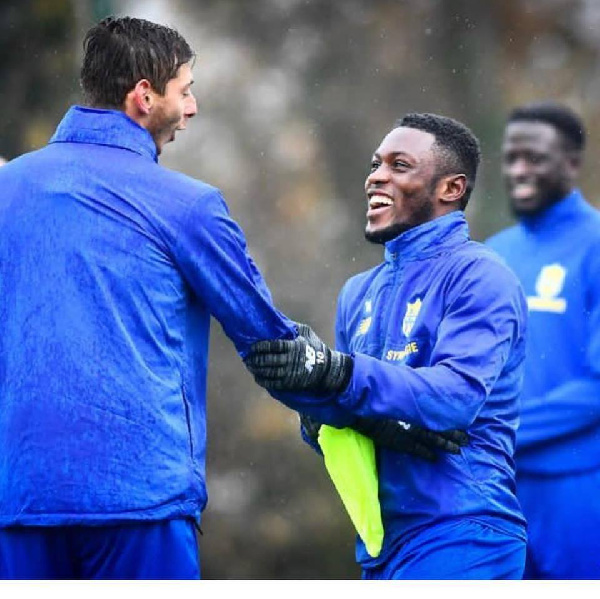 Abdul Majeed Waris with the late Emiliano Sala