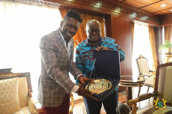 Shatta Wale with President Akufo-Addo