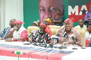 General Secretary of the opposition NDC, Johnson Asiedu Nketia with other Executives