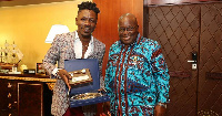 Shatta Wale with President Akufo-Addo