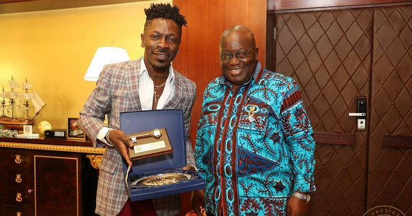 Shatta Wale with President Akufo-Addo