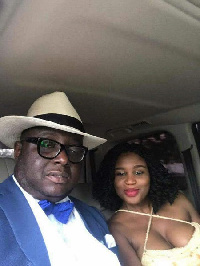 Mike Oquaye Jnr with his wife