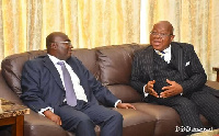 Vice-President Mahamudu Bawumia (L) with former Speaker Mike Oquaye (R)