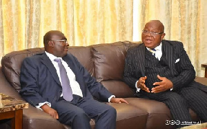 Vice-President Mahamudu Bawumia (L) with former Speaker Mike Oquaye (R)