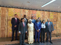 Trades Minister, Alan Kyerematen with members of the Selection Panel.