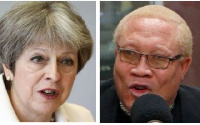 Theresa May and Moses Foh-Amoaning