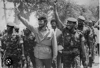 Later former president, Flight Lt. Jerry John Rawlings