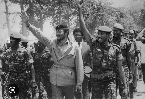 Later former president, Flight Lt. Jerry John Rawlings