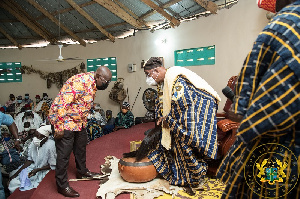 President Akufo Addo Pays Homage To Tong Rana Kubilsong Nalebegtang