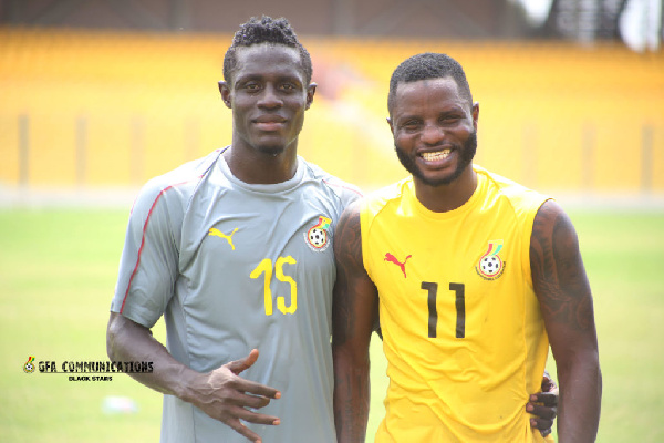 Kwame Opoku with Mubarak Wakaso in the Stars camp