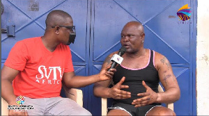 Boxer, Bukom Banku speaking to SVTV Africa