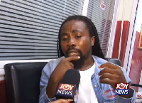 Obrafour speaking to Joy News