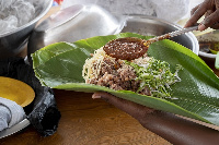 Waakye is a major dish eaten at any part of the day