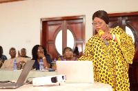 Registrar for the Ghana Psychology Council, Dr. Dinah Baah-Odoom (Right)