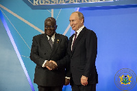 President Akufo-Addo and Russian counterpart Vladimir Putin