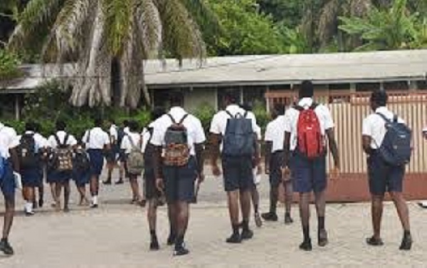 File photo: Final year Senior High school students are going on a mid-term break