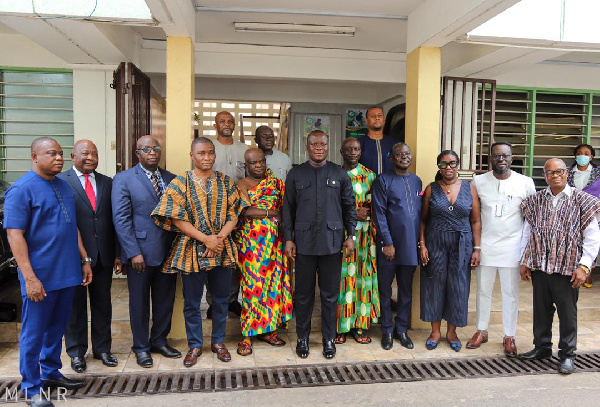 Abu Jinapor and his deputies with members of the board