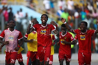 Jubilant Asante Kotoko players