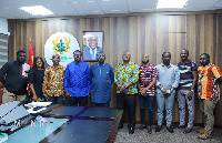 Deputy Minister in a group photo with officials 2022 Green Ghana project