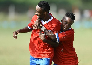 Latif Blessing With Felix Addo Celebrating