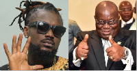 Dancehall artiste Samini and President of Ghana, Nana Addo Dankwa Akufo-Addo