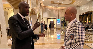 Andre Ayew meets Ivory Coast legend Yaya Toure