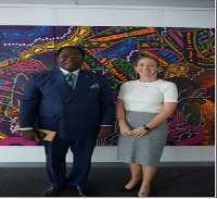 H.E Dr. Joseph Agoe and University of Queensland, Jessica Gallagher