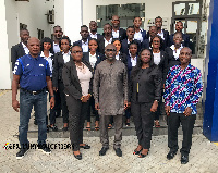 Some Ghanaian match officials with FIFA badges