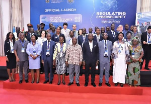 Deputy Minister for Communication and Digitalisation, Ama Pomaa Boateng, others in a group picture