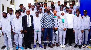 GFA President, Kurt Okraku with some of the young referees