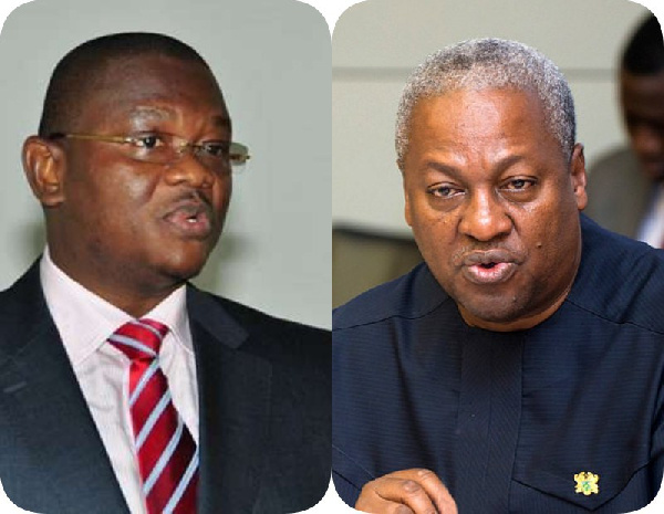 Sylvester Mensah [L] says he is unwavered by the decision of some NDC MPs to endorse Mahama [R]