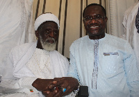 Chief Imam Sheikh Osmanu Nuhu Sharubutu with CEO of Jospong Group, Joseph Siaw Agyepong