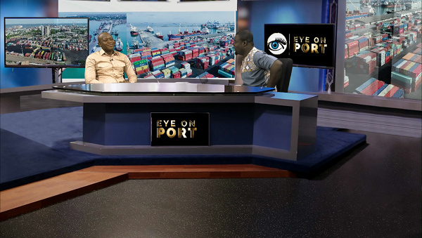 Director-General of GPHA, Michael Luguje, (left) speaking on Eye on Port