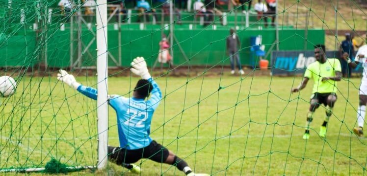 Inter Allies goalkeeper Rashid Seidu in action