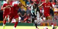 Atsu in action against the reds