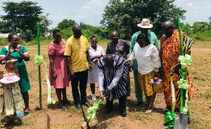 The people of Sokode cut sod for the construction of a new health facility