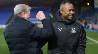 Jordan Ayew and his former Crystal Palace boss, Roy Hodgson