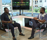 Kofi Atta Kakra Kusi on set with Ismail Akwei